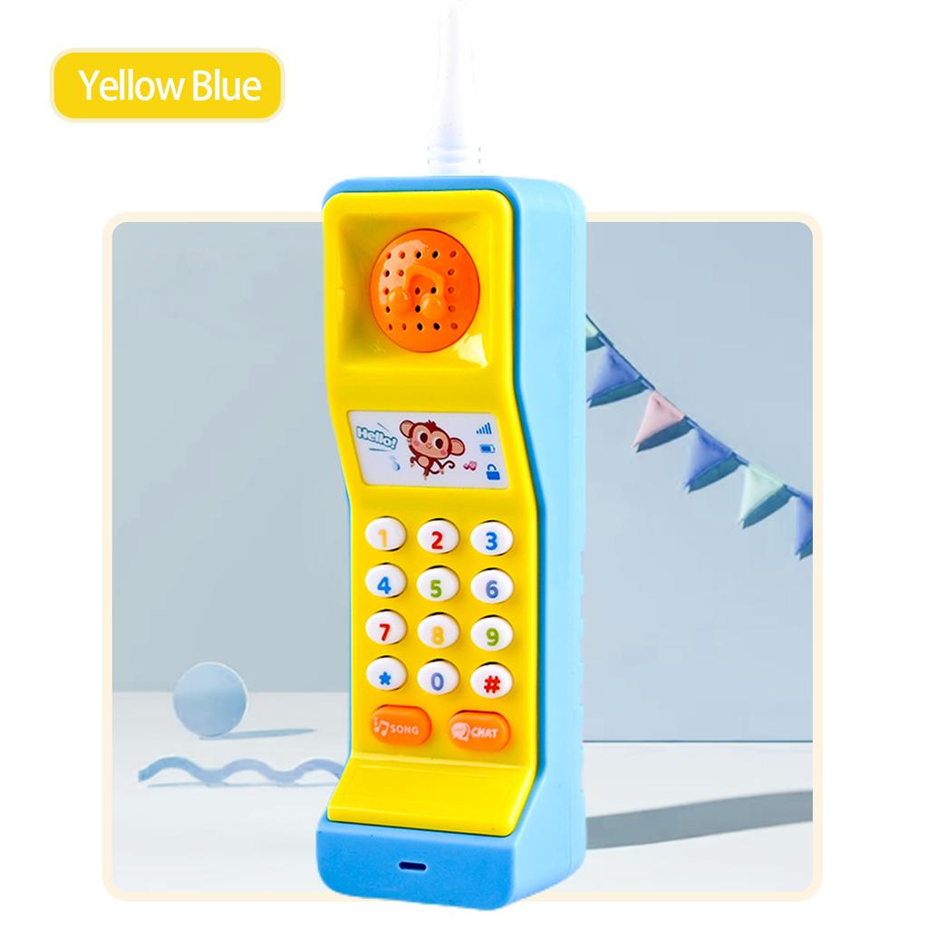 Mobile Phone Toys, Smart Phone Music Light Sound Pretend Play Baby Learning Smartphone Toy Gifts for Kids Not Include Battery