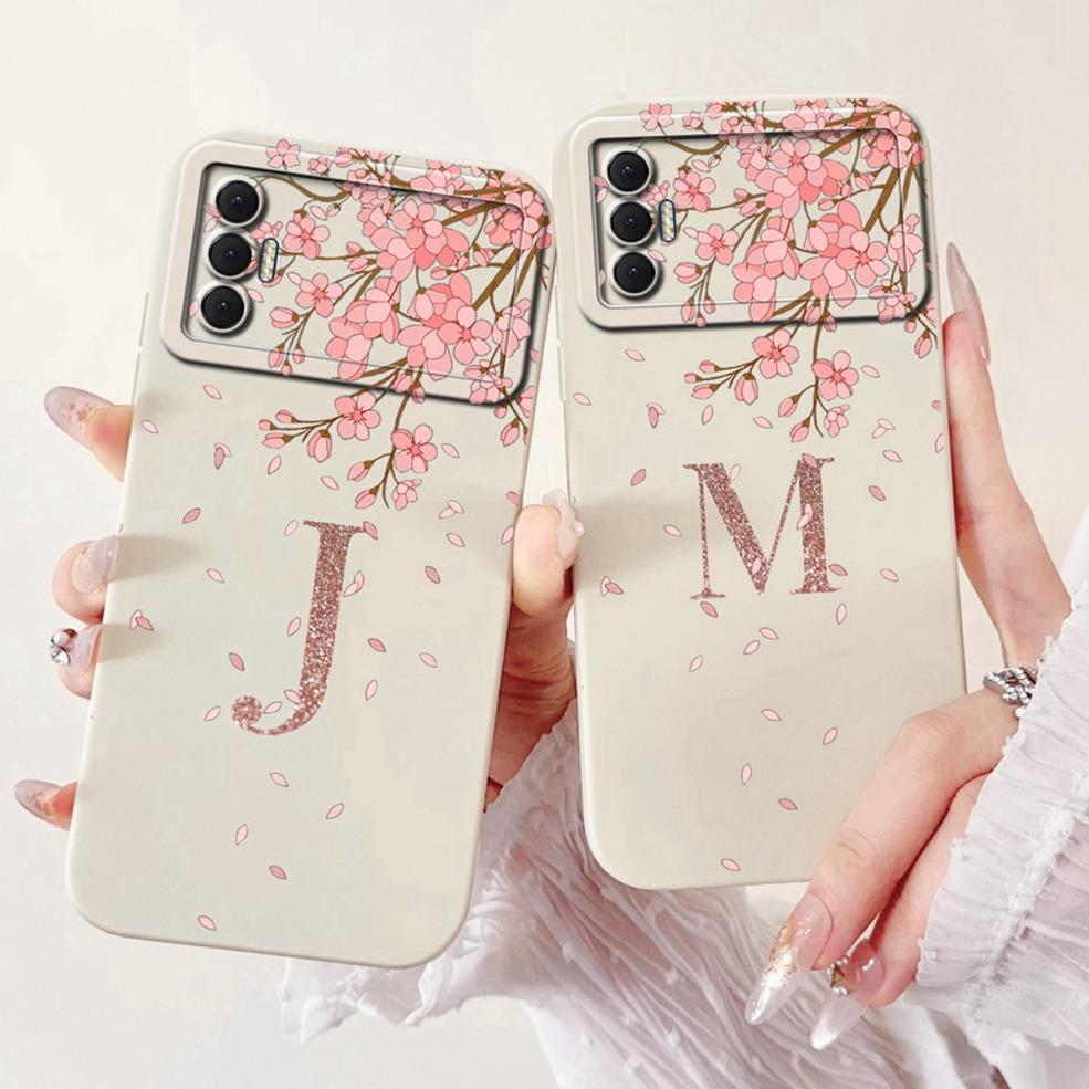 For Tecno Spark 8P Case Luxury Fashion Letters Flower Crown Back Cover For Spark 8P Techno Phone Case KG7H KG7 KG7n Funda Bumper