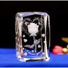 Creative Single Rose Embossed Pattern Valentine's Day Crystal Decor Home Living Room Office Decoration Gift Reward, 50x80MM, 1Pc