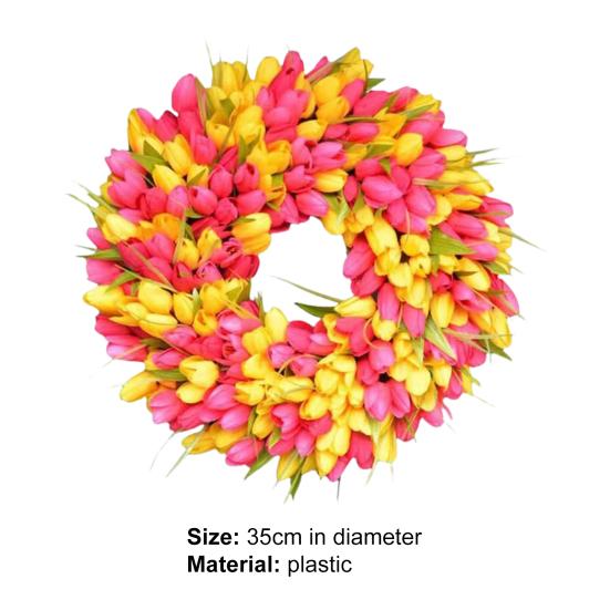 Beautiful Fine Texture Wreath Decor Elegant Handmade Plastic Holiday Wreath for Home