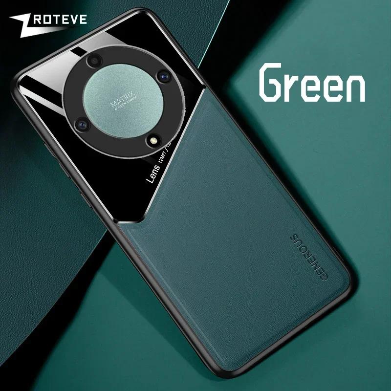 

Для HonorX9A чехол PU кожаный автомобильный магнитный жесткий чехол для ПК для Huawei Honor X9A X9B X9C HonorX9b HonorX9c 5G чехлы для телефонов CHINA&For Honor X9C зелёный