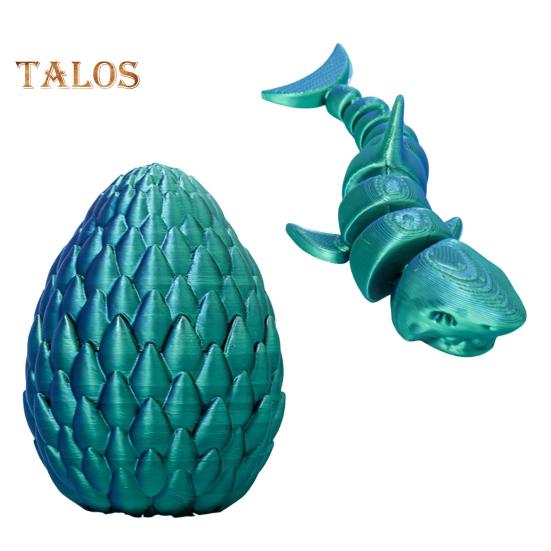 

1 Набор 3D-печатная фигурка акулы с подвижными суставами, игрушка-непоседа в виде акулы, яйцо акулы с артикулируемой акулой внутри, настольное украшение, орнамент темно-зеленого