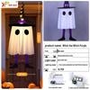 Glowing Halloween LED Wizard Hat and Ghost String Lights for Spooky Decoration