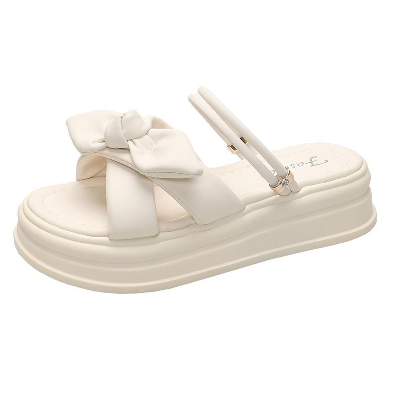Thick-soled Fairy Wind Cool Slippers Female Year Summer New Wear Ins Trendy Fashion Beach Two Wear Sandals Female
