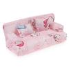 Dollhouse Small Floral Fabric Sofa Set Furniture With 2 Pillow Doll Accessories