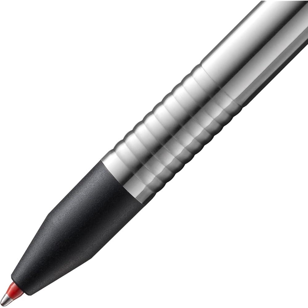 LAMY logo 3 colors - stainless steel multicolor ballpoint pen (black, blue, red) with color selec...