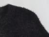 2023 Winter Black Faux Fur Round Neck Knit Sweater Jacket for Women