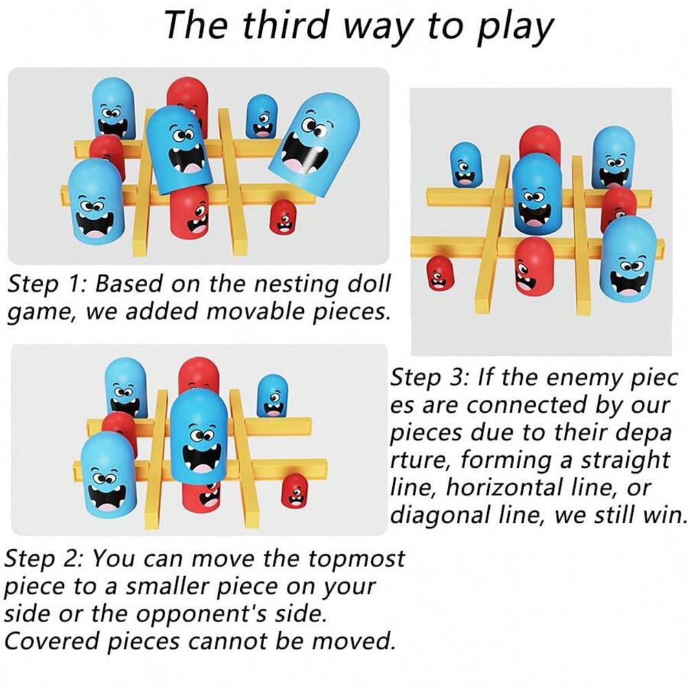 Non-Toxic Funny Table Board Games Tic Tac Toe Intellectual Big Eating Small Chess Interactive Multiplayer Party Games Toys Christmas