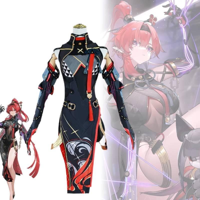 Waves Yinlin Wuthering Cosplay Costume Dress Role Play Outfit Women Polyester
