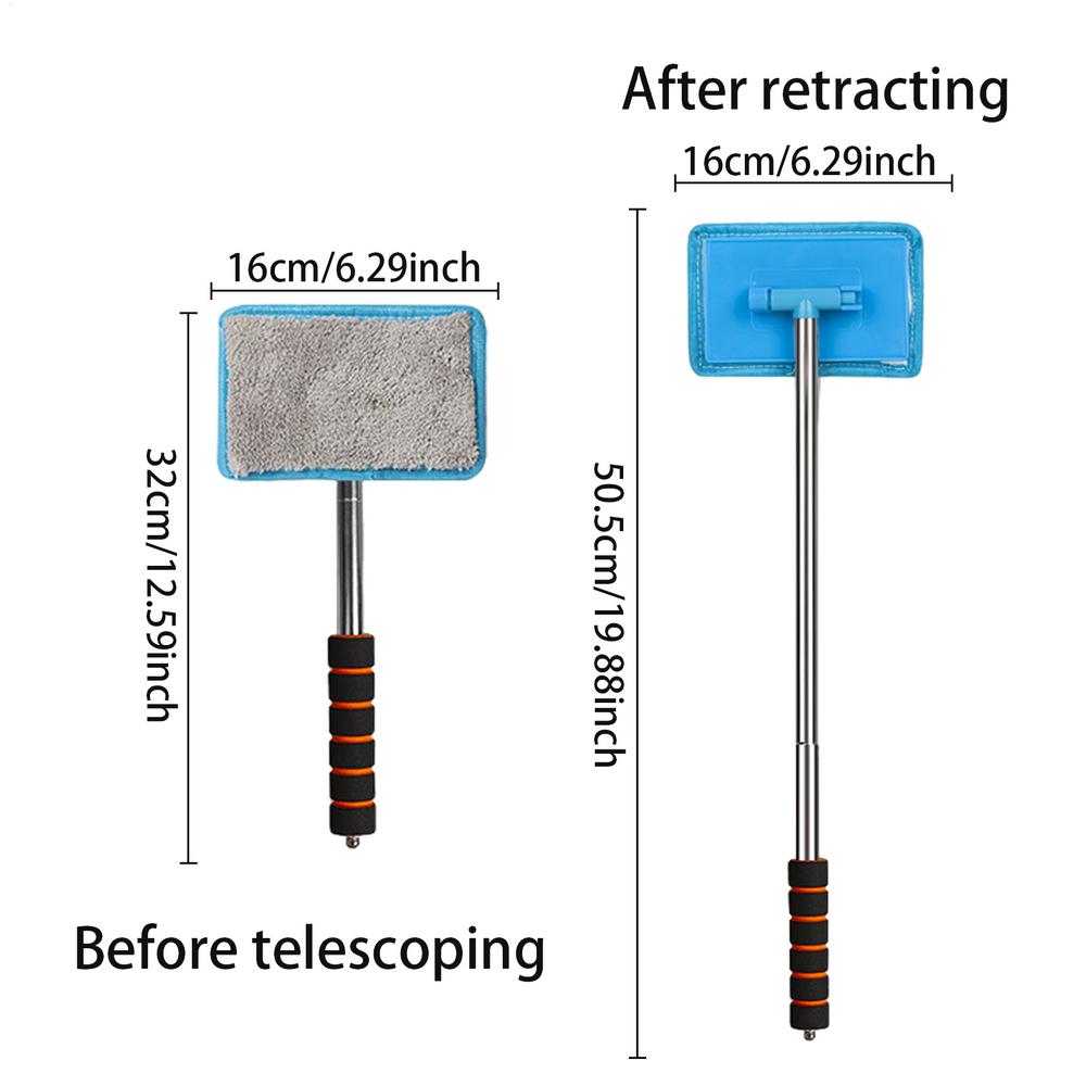 

Car Window Cleaner Tool Auto Glass Cleaner Brush Car Cleaning Window Tool Microfiber Window Defogging Cleaning Tool синий