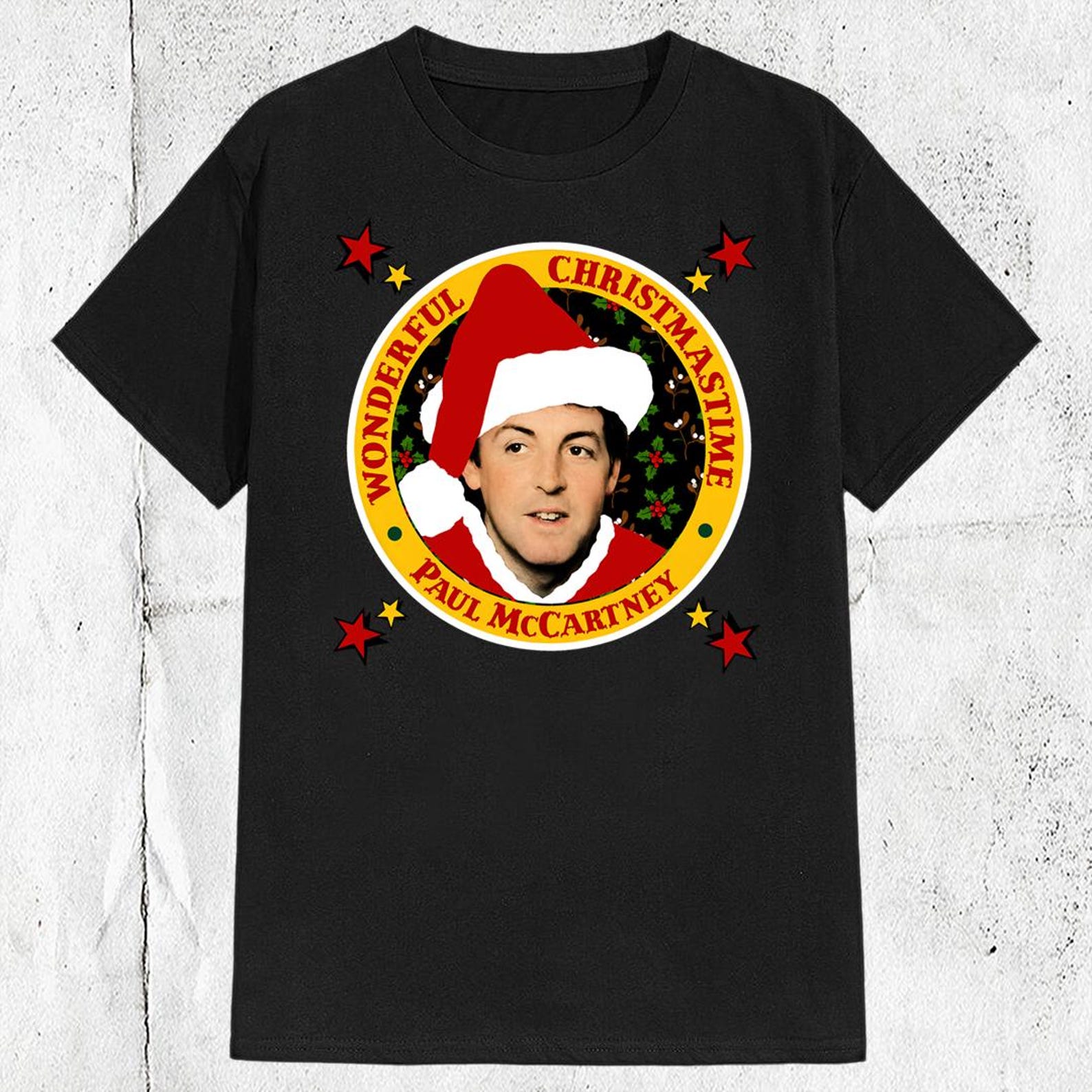 Wonderful Christmas Time Christmas Music Retro Xmas Gift T shirt M