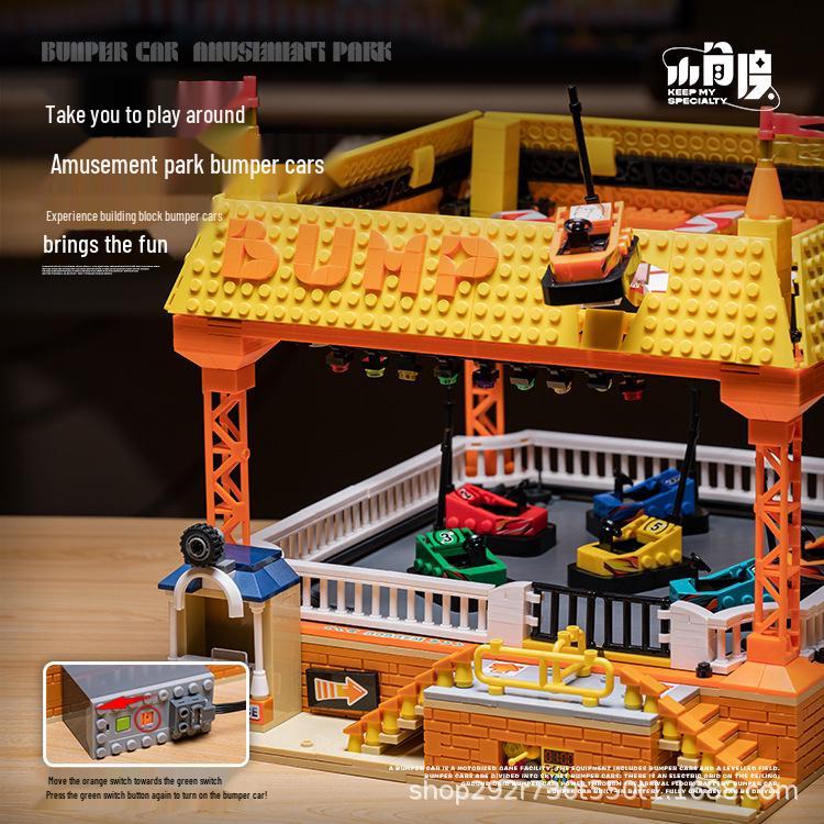 

Small Angle JD037 Playground Bumper Car Building Blocks - Trendy Electric Amusement Park Toys 7+