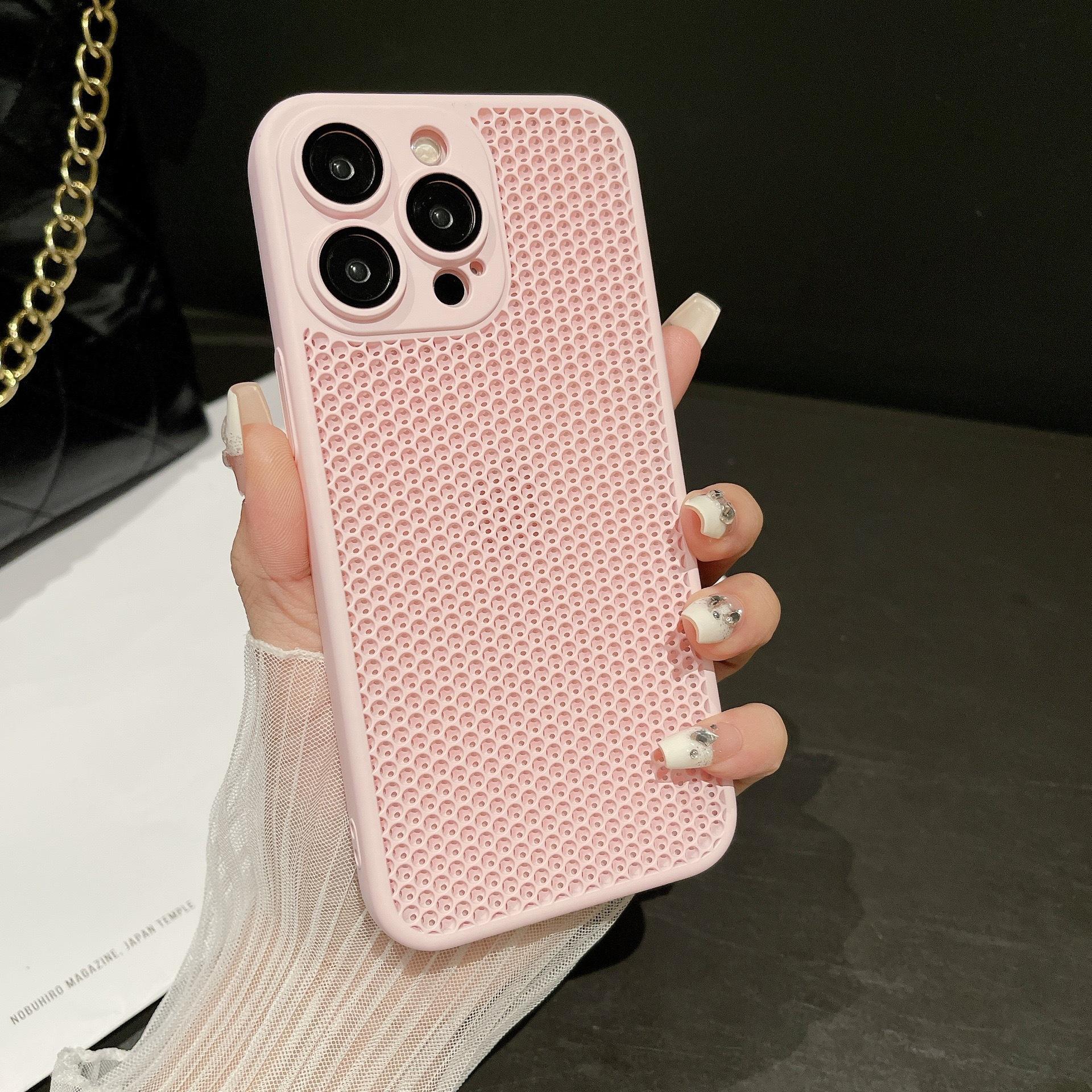 

Apple 15 Summer Breathable Mesh Case Ip14pro Lens Film Anti-drop PC Protective Case Apple 11