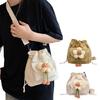 Women's Adjustable Drawstring Bucket Bag Nylon Shoulder Bags for Work and Travel