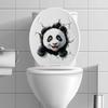 3D Cute Cartoon Panda Breaking Through Wall Toilet Sticker Self-Adhesive Waterproof Removable Bathroom Home Decor Art