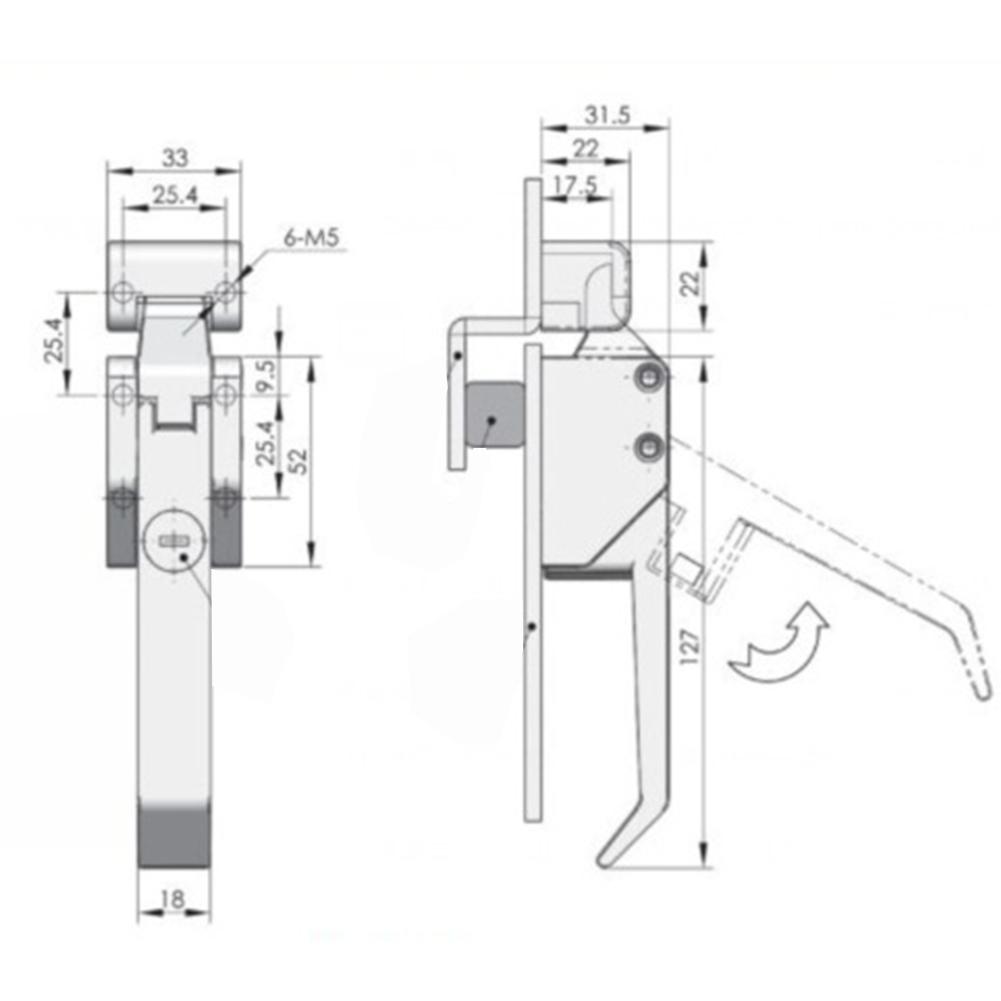 Cold Storage Door Closer Door Closer Handle Industrial Vacuum Tight Zinc Alloy Consistent Cold Environment Note