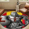 Knightly Crusader Armor Round Rug for Livingroom,Bedroom, Palyroom, Chair Rug, Area rug, Circle Carpet, Large Size Fan Christmas gift