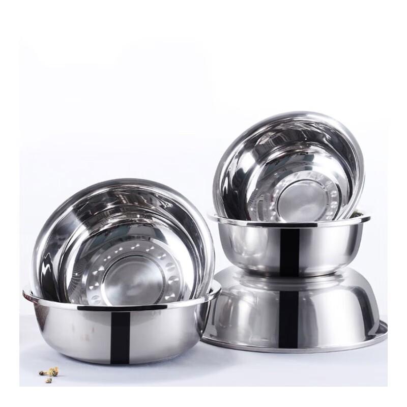 Homeglen Große runde Mehrzweckschüssel aus Edelstahl