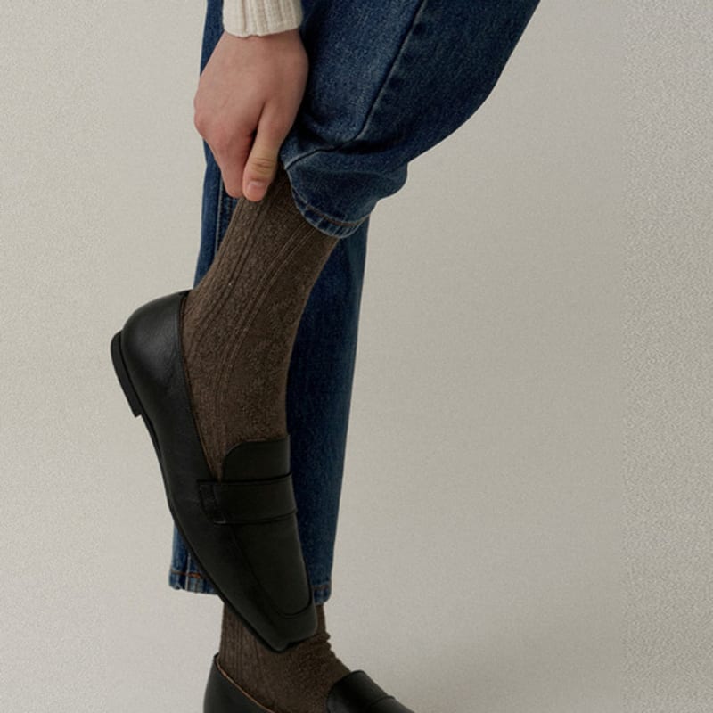 blank03 wool cable cozy socks (3colors)