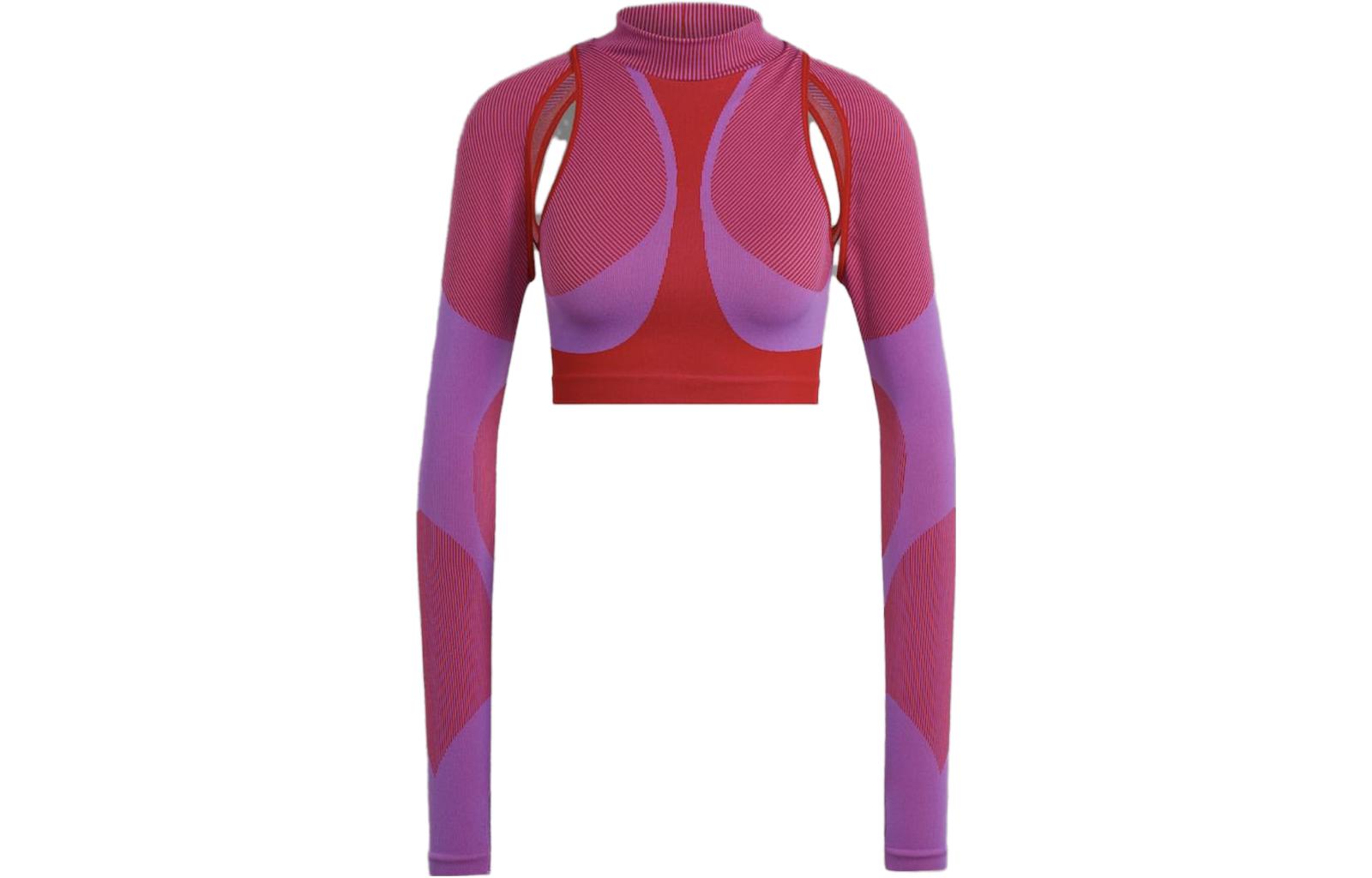 Adidas T Shirts Women s Bright Purple Half Turtleneck Moderate Other IB1262 S