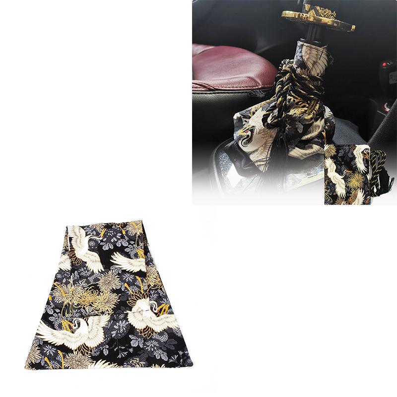 

Универсальные автомобильные аксессуары Pattern Style Canvas Katana Shift Lever Knob Cover Пылезащитный чехол Гоночный самурайский меч Shift Lever Knob Collars