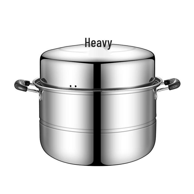 BAYCO 28cm Stainless Steel Multi-function 2-Tier Steamer