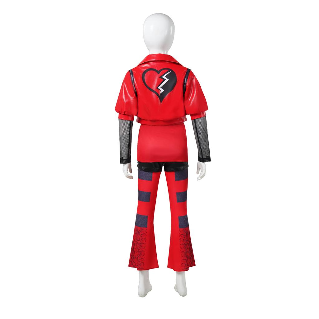 Descendants 4 Rise of Red Cosplay Costume, Red Queen Kids Stage Full Set