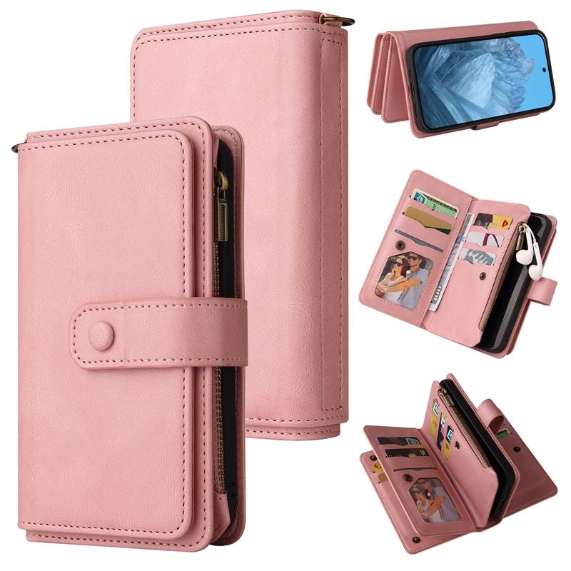 Multi-function Wallet Flip Case Pouch for Google Pixel 9/9 Pro , for Xiaomi 14 Ultra 15 Cards Slot Phone Case