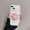 Korean Flower Bracket Holder 3D Wave Case For Realme 15 5G 15 14 13 12 Pro 11 Plus C71 C75 C53 C55 Note 60 C61 GT6 Cover Funda S