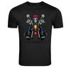 Skeleton Biker Riding Chopper Motorcycle Graphic T-Shirt