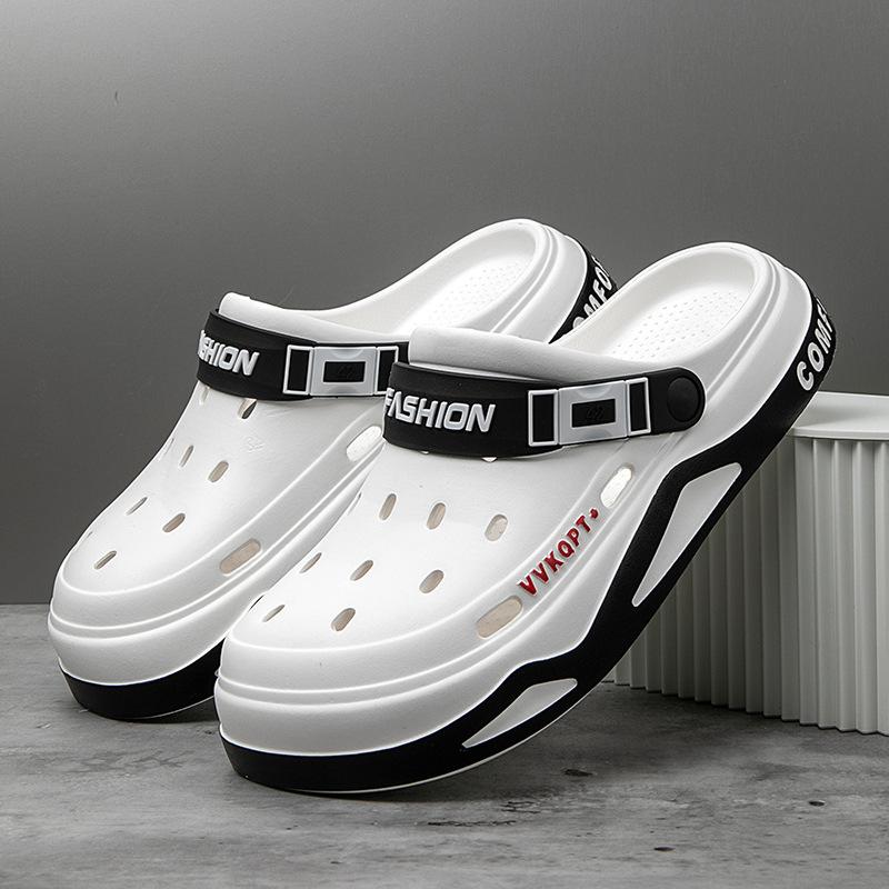 Eva Nové Hole Boty Muži Boty na zahradu Letní Kreslený Domácí Pantofle Pohodlí Muži Dřeváky Outdoor Neklouzavé Plážové sandály na platformě