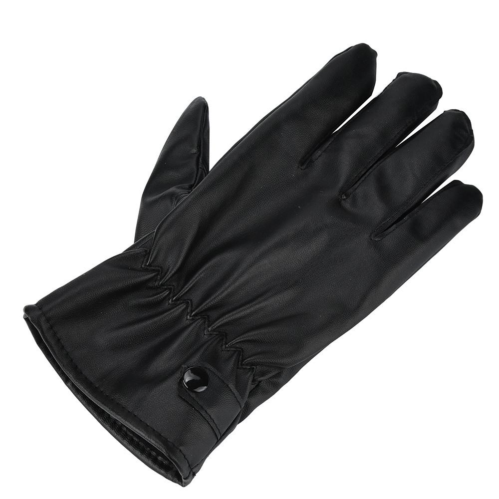 Men Fashion Warm Cashmere Leather Male Winter Gloves Driving Waterproof