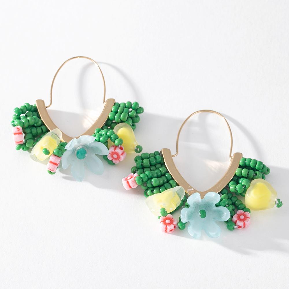 Pinkdudu 5 farbe V Form Acryl Ohrringe Elegante Temperament Cartoon Geometrische Ohrring für Frauen Schmuck PD1439