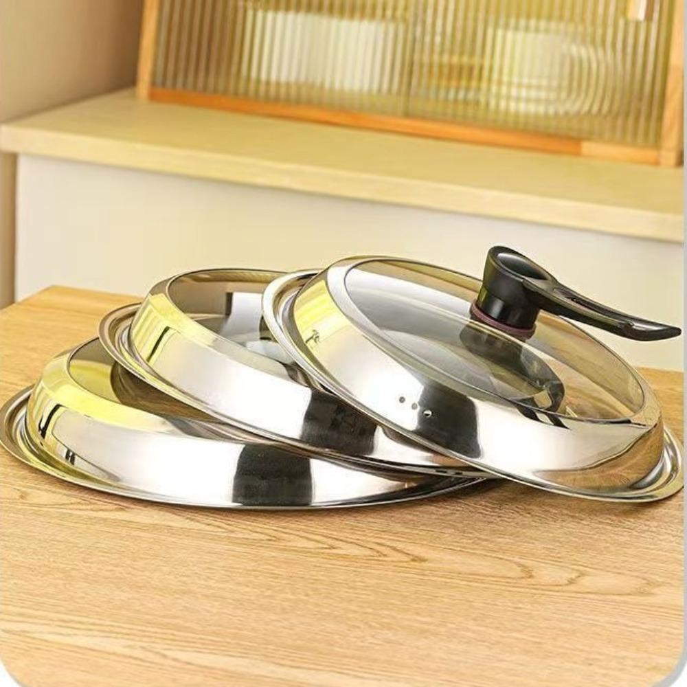 Stainless Steel Pot Cover Universal Wok Pan Lid Durable Cookware Parts  Kitchen Accessories