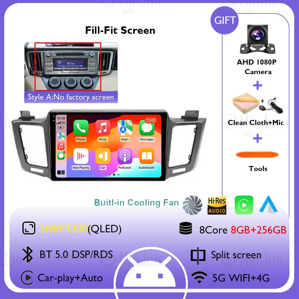 Android 14 Car radio For Toyota RAV4 RAV 4 XA40 2012 2013 2014 2015 - 2019 Carplay Android Auto Car Stereo Multimedia Player DSP