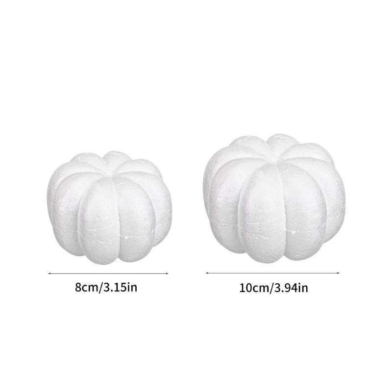 10Pcs Artificial Pumpkins Decoration for Thanksgiving Fall Festival Home Decoration White Foam Pumpkins for Painting