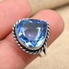 Aqua Apatite Gemstone Jewelry Handmade 925 Sterling Silver Ring For Birthday Gift