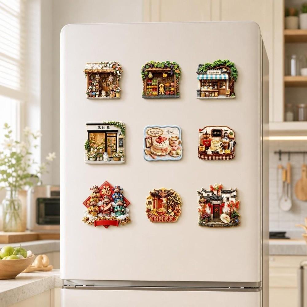 God of Wealth Refrigerator Magnet House Magnetic Sticker Blessing Gift Home Decoration  Gift