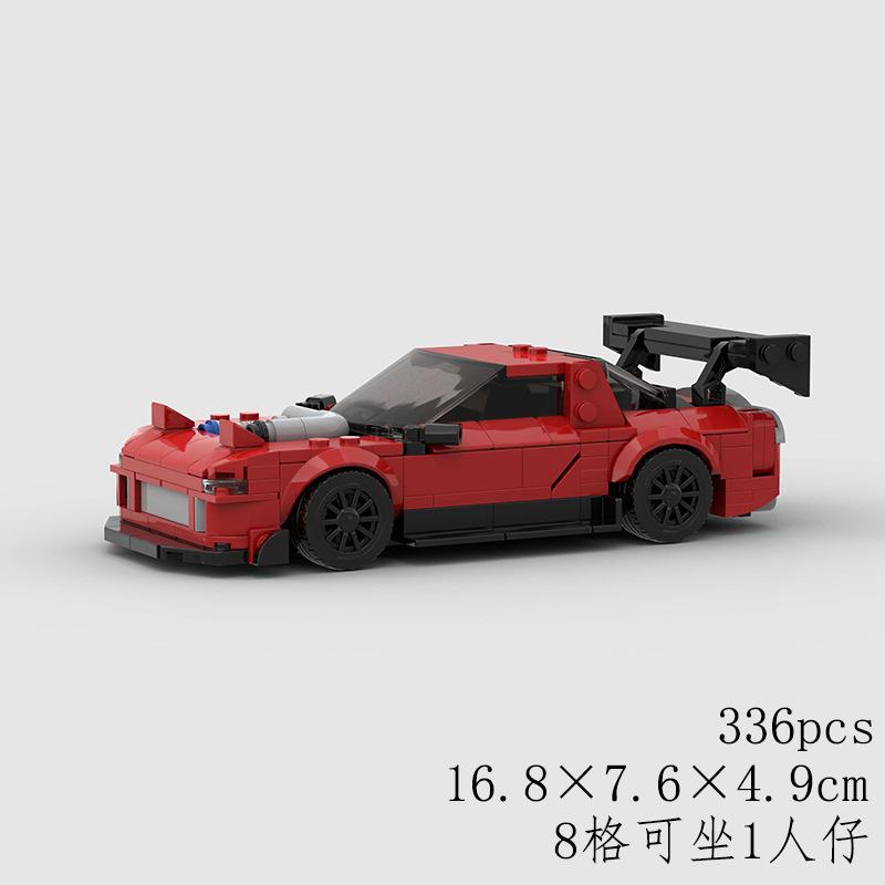 Technical Speed MOC Car City Super Rally Car Building Blocks Bricks Ornament Retro VintageToys For Kids Adults Birthday Gifts