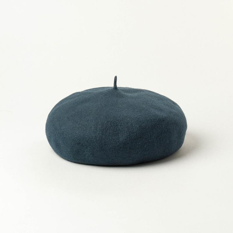 Large Head Circumference Simple Large Size Three-Dimensional Wool Beret Women'S Warm Literary Woolen Painter Hat