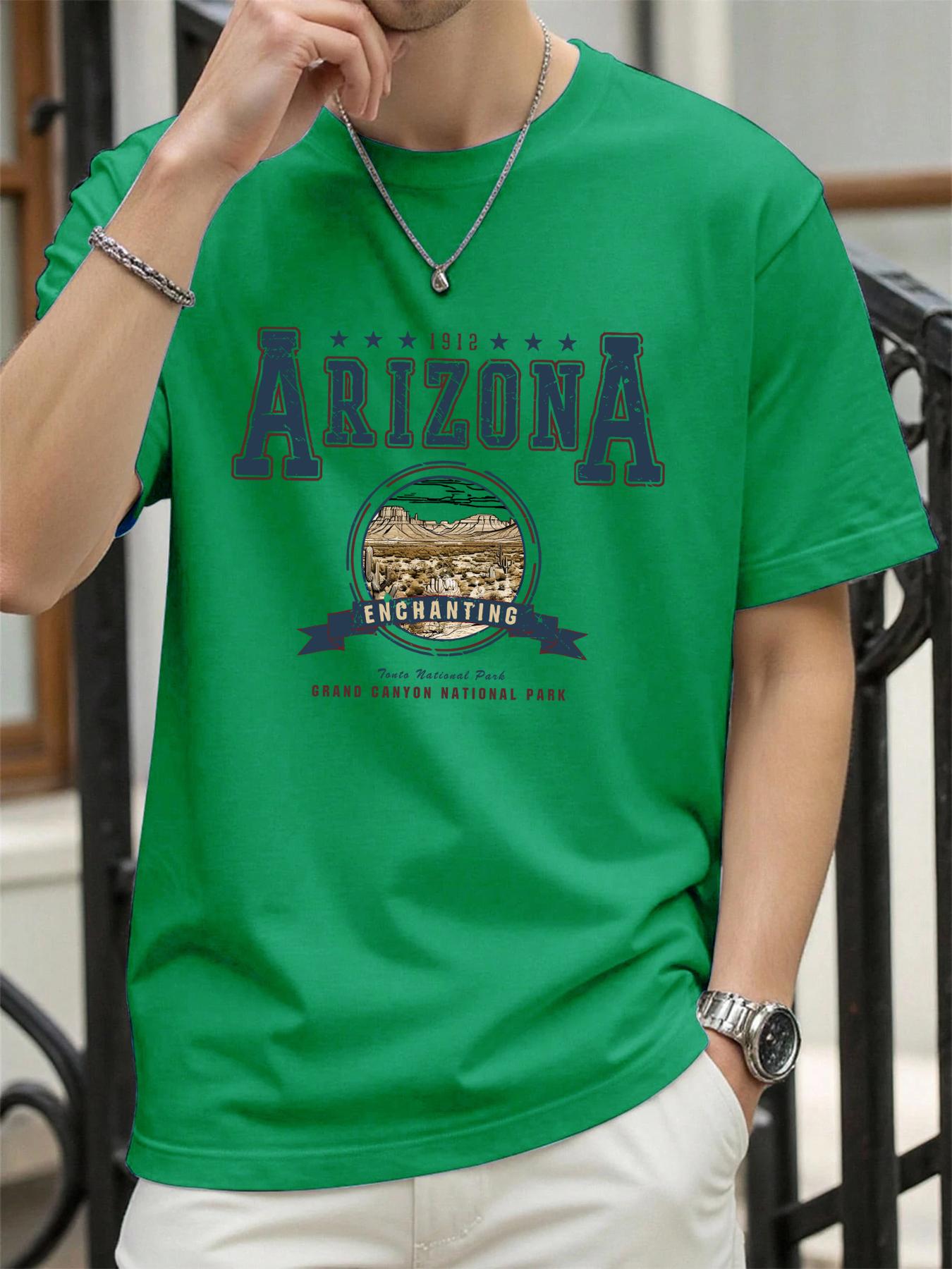 

Arizona Enchanting Print Mens TShirt Soft Breathable Crewneck T Shirts AllMatch Cotton Top Unisex Loose Casual Short Sleeve 4XL