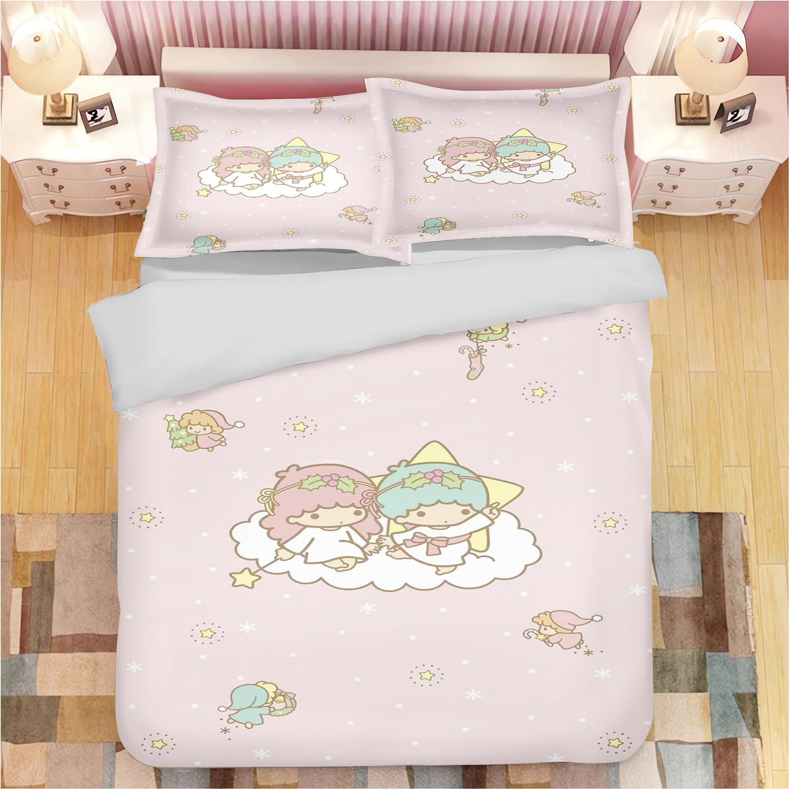 

Children S Duvet Cover MINISO-LITTLE TWIN STARS Bedding Set King Size Twin Covers Children Printed 100% Polyester 90x200cm