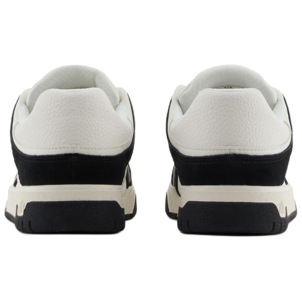 Armani Exchange Round Toe Lace-Up Color Block Oversized Sneakers Low Top Men sneakers Black White XUX258XV935N480