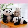 Panda Hua He Qizai Plush Toy Stuffed Animal Toy Cartoon Decoration Gift Kids