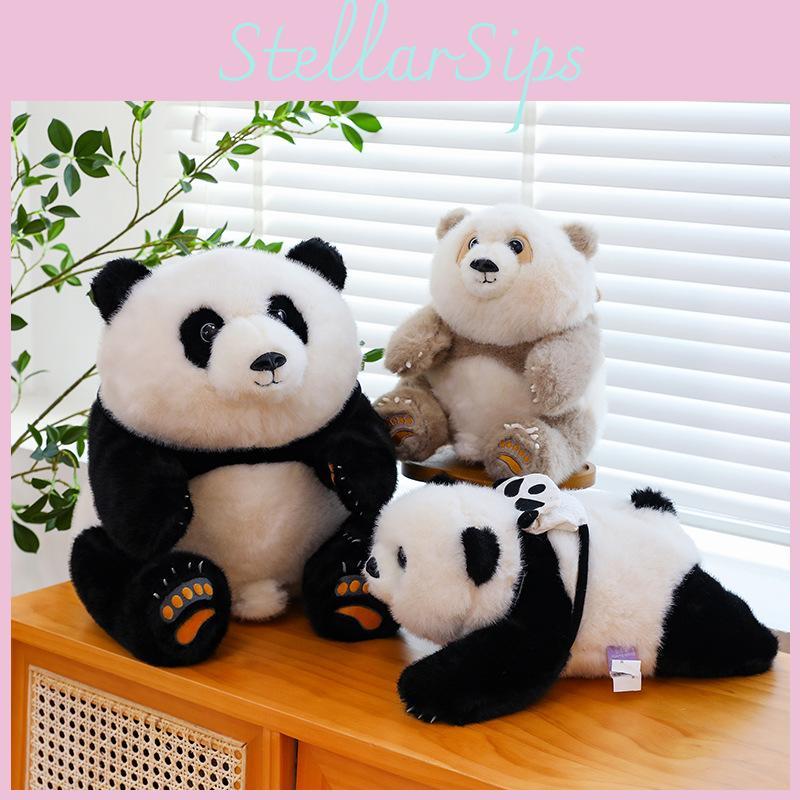 Panda Hua He Qizai Plush Toy Stuffed Animal Toy Cartoon Decoration Gift Kids