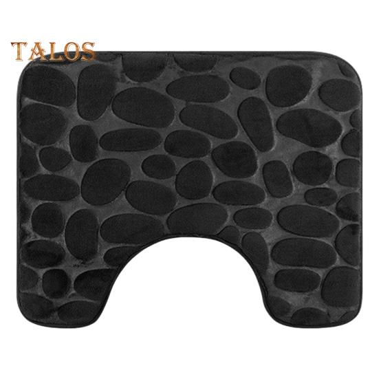 Toilettenbodenmatte, verschleißfest, super saugfähig, rutschfest, dekorative U-förmige Bodenmatte für das Badezimmer