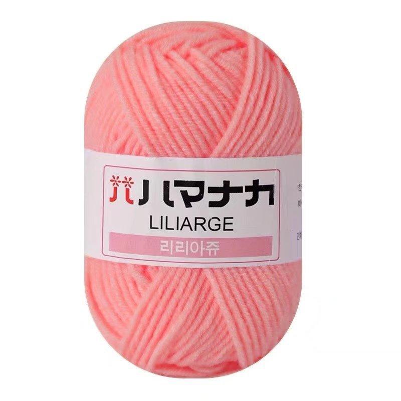 25g Milchbaumwoll-Samtgarn Häkelgarn zum Stricken von Hand Babyweiches Wollknäuel Garn Schal Pullover Mütze Puppen Basteln Nähen