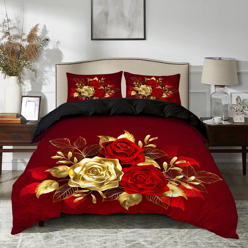 

Комплект из 3 пододеяльников Golden Rose, мягкие и дышащие постельные принадлежности для спальни и общежития AEsingle160x220cm