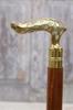 Classic Walking Stick Wooden and Brass - Goldene and White Walking Stick - Brass