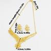 3-teiliges vergoldetes Dubai Damen Mode Schmuck Halsketten-Set, Saudi-Arabischer Schmuck